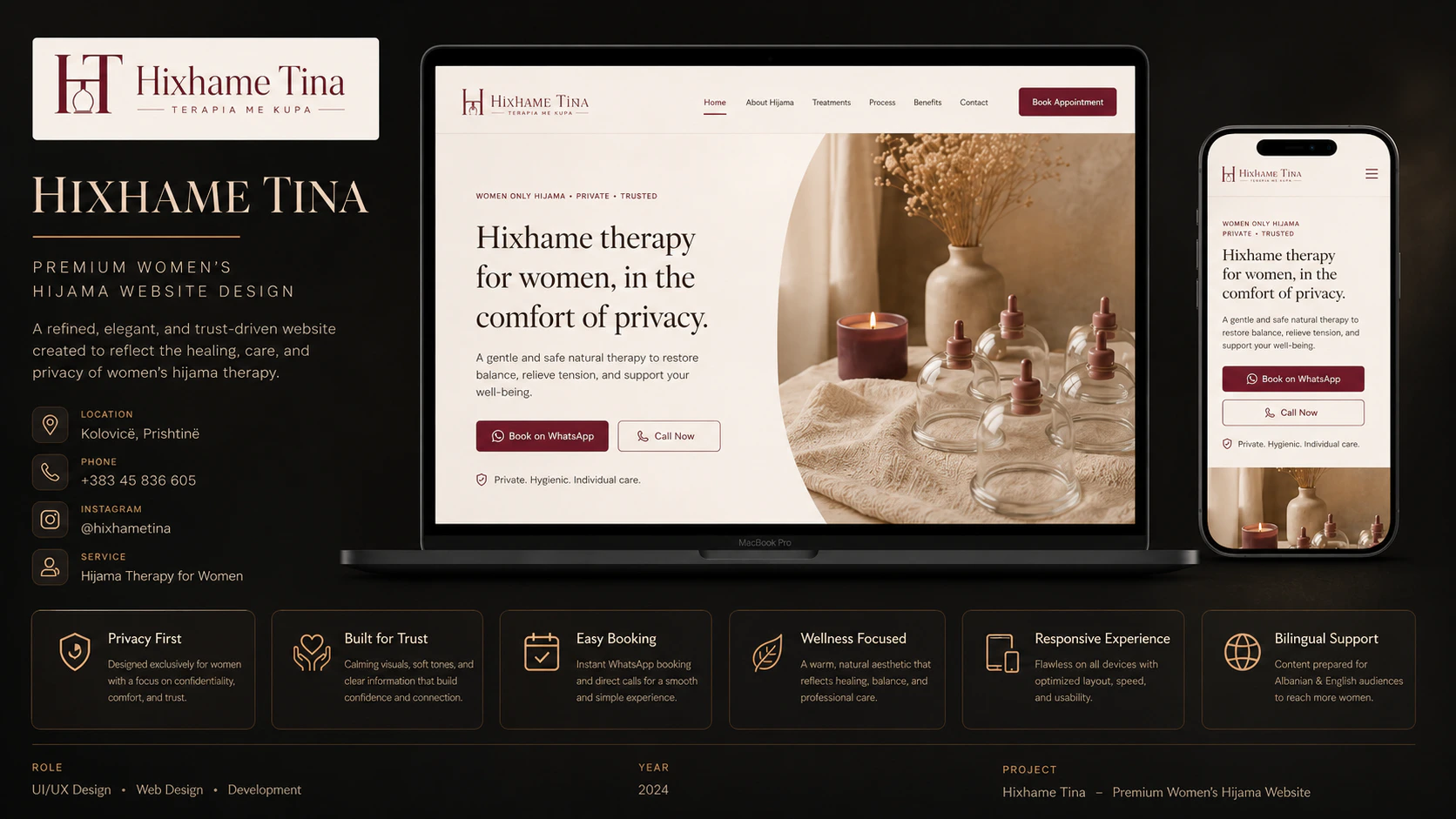 Hixhame Tina responsive website case study
